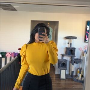 SHEIN Mustard Long Sleeve Top